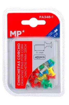 Opakowanie Pinezki tablicowe kolorowe 11mmx40szt