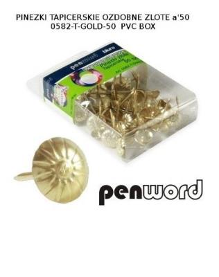 Opakowanie Pinezki tapicerskie złote '50 582-T-GOLD-50 pvc box