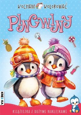 Okładka książki Pingwiny. Kocham kolorować