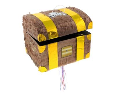 Piniata Skrzynia Skarbów 30x25x34cm. Wydawca: GODAN. SmakLiter.pl Opakowanie Piniata Skrzynia Skarbów 30x25x34cm