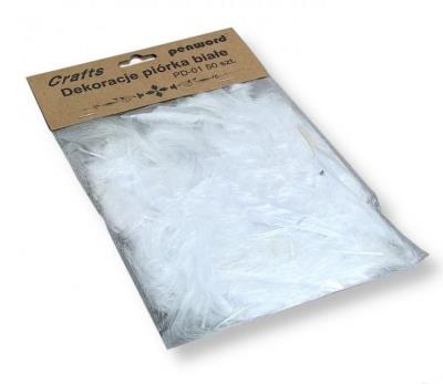 Opakowanie Piórka białe 10-15cm 50szt