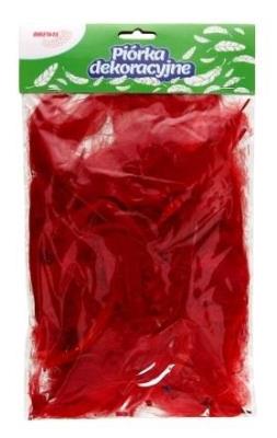 Opakowanie Piórka dekoracyjne czerwone 7g