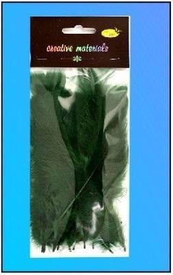 Opakowanie Piórka miękkie ciemnozielone 15szt