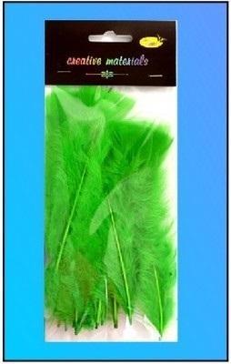 Opakowanie Piórka miękkie jasnozielone 15szt