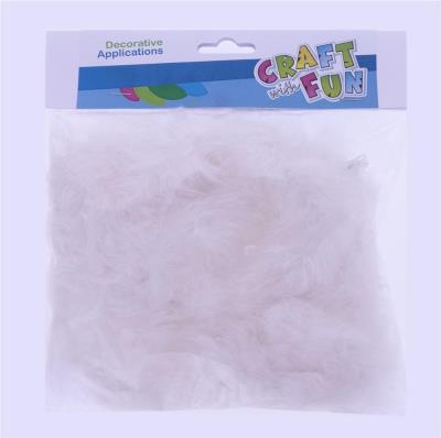 Opakowanie Piórka na sznurku 2m 14g białe