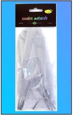 Opakowanie Piórka twarde jasnoszare 10szt