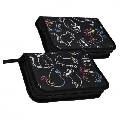 Opakowanie Piórnik 1 zamek 2 klapki bez wyposażenia Kotki