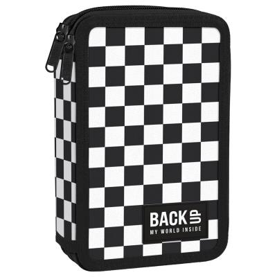 Opakowanie Piórnik 2-komorowy z wyposażeniem BACKUP 5 model DW94 szachownica