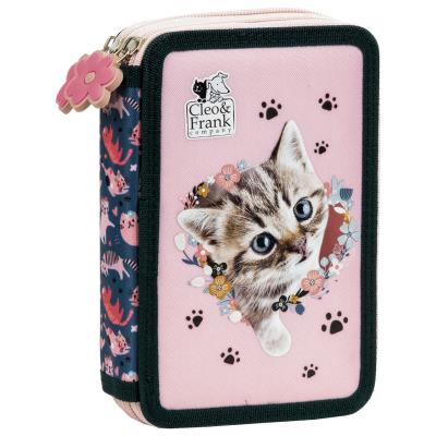 Opakowanie Piórnik 2-komorowy z wyposażeniem Cleo i Frank 41 kot