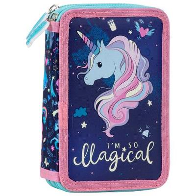 Opakowanie Piórnik 2-komorowy z wyposażeniem Jednorożec 13