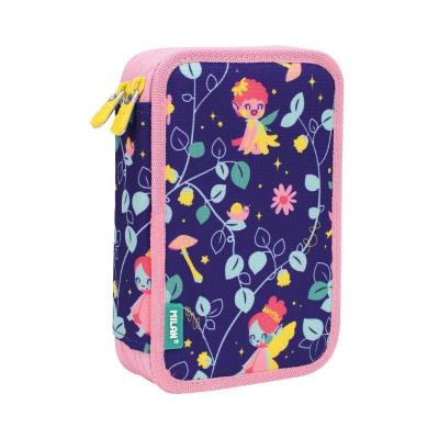 Opakowanie Piórnik 2-komorowy z wyposażeniem Milan FAIRY TALE fioletowy