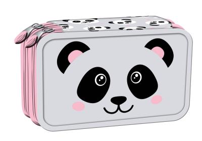 Opakowanie Piórnik 2-komorowy z wyposażeniem PC4 Panda Grey