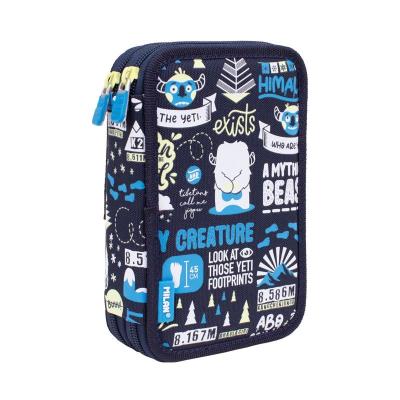 Opakowanie Piórnik 2-poziomowy z wyposażeniem Milan THE YETI 2 granatowy