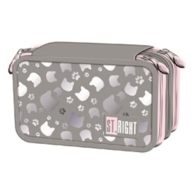 Opakowanie Piórnik 3-komorowy bez wyposażenia Silver Cats