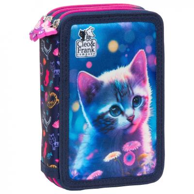 Opakowanie Piórnik 3-komorowy z wyposażeniem Cleo i Frank PWTCF43