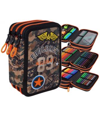 Opakowanie Piórnik 3-komorowy z wyposażeniem Coolpack jumper 3 badges SK