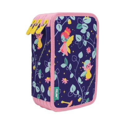 Opakowanie Piórnik 3-komorowy z wyposażeniem Milan FAIRY TALE fioletowy