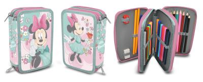 Piórnik 3-komorowy z wyposażeniem Minnie MN22089. Wydawca: Kids Euroswan. SmakLiter.pl Opakowanie Piórnik 3-komorowy z wyposażeniem Minnie MN22089