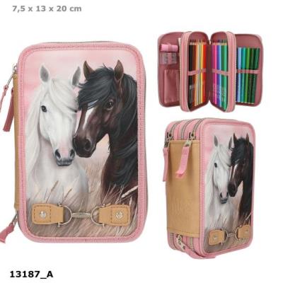 Piórnik 3 komorowy z wyposażeniem Miss Melody Dusty Rose 13187A. Wydawca: DEPESCHE. SmakLiter.pl Opakowanie Piórnik 3 komorowy z wyposażeniem Miss Melody Dusty Rose 13187A