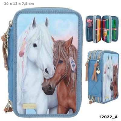 Opakowanie Piórnik 3-komorowy z wyposażeniem Miss Melody pikowany  12022A