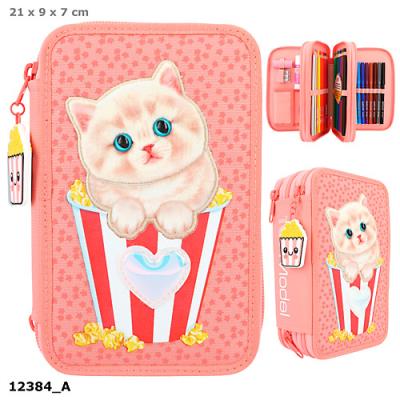 Opakowanie Piórnik 3-komorowy z wyposażeniem TOP Model Cutie Star z pluszowym kotem 12384A