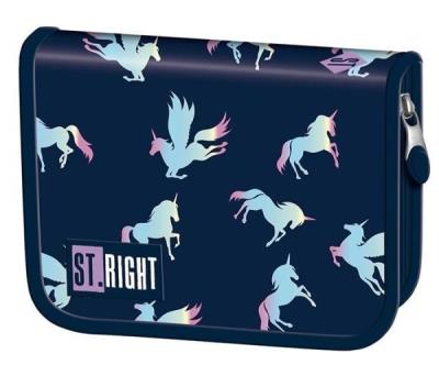 Opakowanie Piórnik dwuklapkowy bez wyp. Stright Holo Unicorns