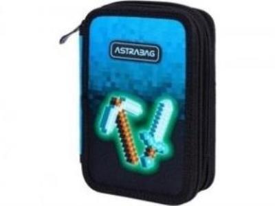 Opakowanie Piórnik Jumbo potrójny z wyp. Blue Pixel ASTRA