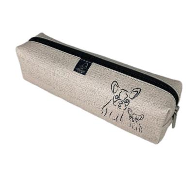 Opakowanie Piórnik prostokąt kostka Buldogi w beżu