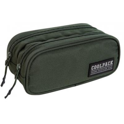 Opakowanie Piórnik saszetka podwójna Coolpack Clever ARMY GREEN