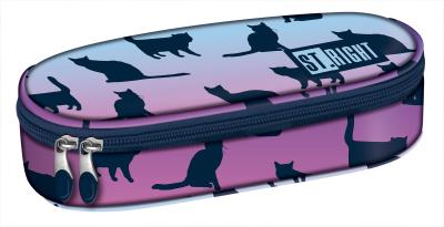 Piórnik saszetka usztywniona z wewnętrzną klapką PC1 NIGHT CATS. Wydawca: ST-MAJEWSKI. SmakLiter.pl Opakowanie Piórnik saszetka usztywniona z wewnętrzną klapką PC1 NIGHT CATS