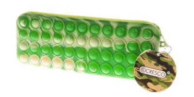 Piórnik szkolny silikonowy Moro zielony. Wydawca: CRESCO. SmakLiter.pl Opakowanie Piórnik szkolny silikonowy Moro zielony