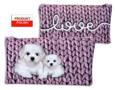 Opakowanie Piórnik szkolny WAR-1261 saszetka płaski różowe