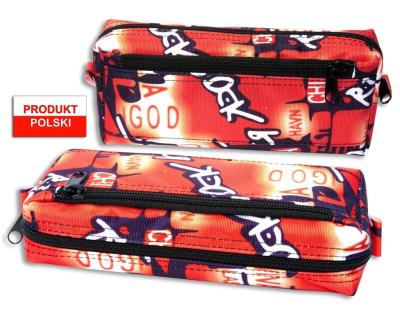 Opakowanie Piórnik szkolny WAR-1269 pomarańczowo fioletowy