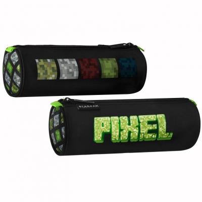 Opakowanie Piórnik tuba 1 zamek Pixel zielony