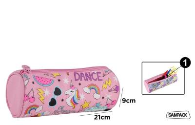 Opakowanie Piórnik tuba 21x9cm jednorożec