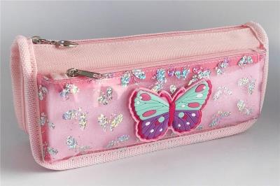 Opakowanie Piórnik tuba duża Motyl brokat FRESH