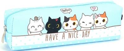 Opakowanie Piórnik tuba mała Kotki niebieski