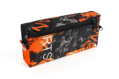 Opakowanie Piórnik z 2 zamkami błyskawicznymi Jeans pomarań.