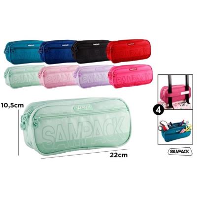 Opakowanie Piórnik z 4 suwakami 22x10,5cm MIX