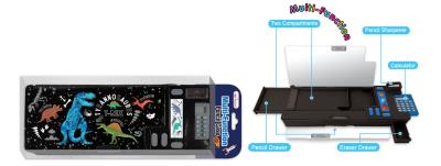 Opakowanie Piórnik z kalkulatorem Dinozaur