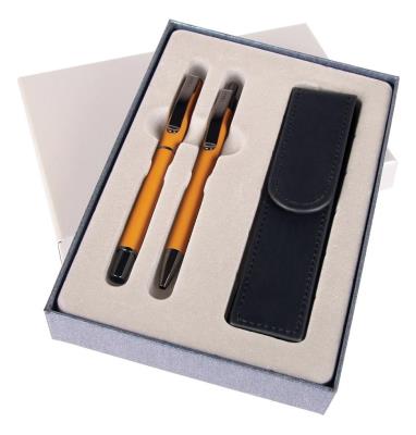 Opakowanie Pióro + długopis Master Gun w etui ES musztardowy