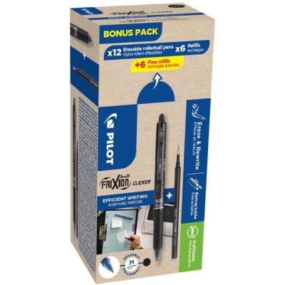 Pióro kulkowe Clicker 12szt + 12szt wklad niebiesk. Wydawca: Pilot. SmakLiter.pl Opakowanie Pióro kulkowe Clicker 12szt + 12szt wklad niebiesk