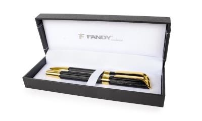 Opakowanie Pióro kulkowe + długopis Alfa czarny