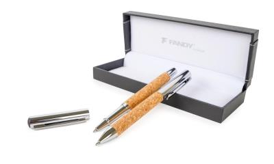 Opakowanie Pióro kulkowe + długopis Cortex srebrny