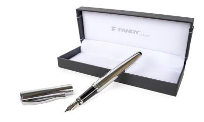 Opakowanie Pióro wieczne + wkłady Delta różowy srebrny