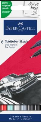 Opakowanie Pisak dwustronny Goldfaber Sketch car design 6 kol