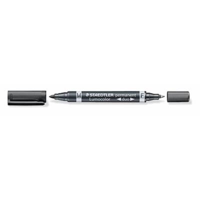 Opakowanie Pisak dwustronny Lumocolor M czarny (10szt)