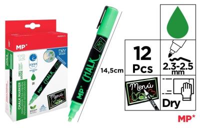 Opakowanie Pisak kredowy zielony (12szt)