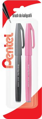 Opakowanie Pisak/pędzelek do kaligrafii SES15, czarny i różowy blister