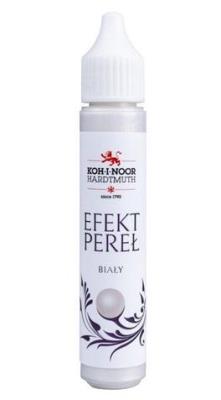 Pisak z efektem perłowym biały 30ml. Wydawca: Koh-I-Noor. SmakLiter.pl Opakowanie Pisak z efektem perłowym biały 30ml